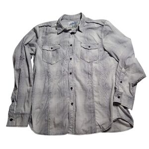 Chalc Men's Button Down Long Sleeve Shirt XL